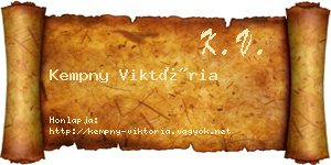 Kempny Viktória névjegykártya